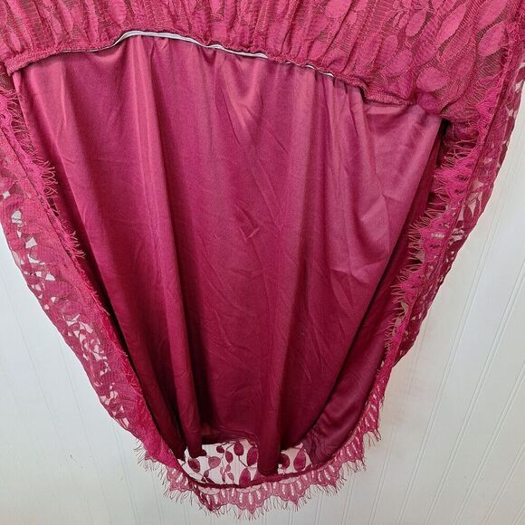 Torrid Women's Lace‎ Dress Size 24 Lined 3/4 Sleeve Wine Valentines Holiday - Picture 10 of 14